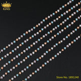 Small Glass Bead Chains, 2x3mm, Bronze Wire Wrap, DIY Necklace