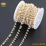 5M Pearl Beads Rosary Chains 3mm, DIY Jewelry Findings