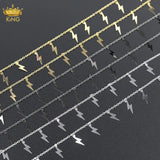 4X15mm Lightning Beads Rosary Chains Choker, Copper Chains