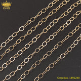 5M Gold Copper Oval Link Chains Bracelet Necklace Making