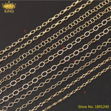 5M Gold Copper Oval Link Chains Bracelet Necklace Making