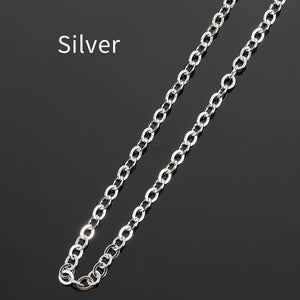 5M Metal Necklace Chain Oval Cross Chain for DIY Jewelry Making