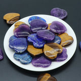 Amethyst Heart Ornament Gua Sha Massage Healing Gem DIY Jewelry Gift