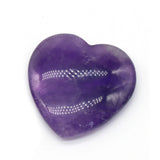 Amethyst Heart Ornament Gua Sha Massage Healing Gem DIY Jewelry Gift
