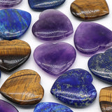 Amethyst Heart Ornament Gua Sha Massage Healing Gem DIY Jewelry Gift
