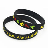 5PC Autism Awareness Puzzle Silicone Bracelets Medical Alert Reminder SH075
