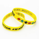 5PC Autism Awareness Puzzle Silicone Bracelets Medical Alert Reminder SH075