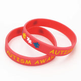 5PC Autism Awareness Puzzle Silicone Bracelets Medical Alert Reminder SH075
