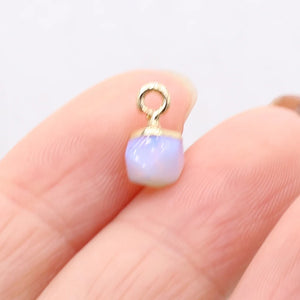 5PC Agate Stone Opal Lapis Lazuli Crystal Pendant DIY Jewelry Making