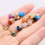 5PC Agate Stone Opal Lapis Lazuli Crystal Pendant DIY Jewelry Making