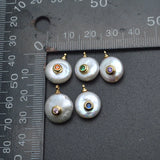 Natural Pearl CZ Charms Pendant for Jewelry Making