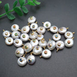 Natural Pearl CZ Charms Pendant for Jewelry Making