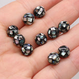 5PC Natural Abalone Shell Round Beads for DIY Jewelry Making 8/12mm