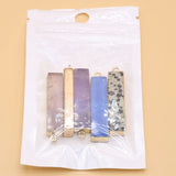 5PC Natural Crystals Stone Pendant for Jewelry Making