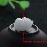 Natural Emerald Jadeite Pig Rabbit Beads DIY Charm Jewellery Hand-Carved