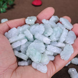 Natural Emerald Jadeite Pixiu Beads DIY Bangle Charm Jewellery