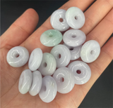 18mm Violet Jade Emerald Safety Buckle Bead DIY Bangle Charm Hand-Carved Luc