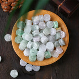 5PC Natural Jade Emerald Plum blossom Bead 10mm DIY Bangle Lucky Charm