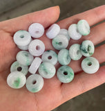 5PC Natural Purple Emerald 15mm Beads Pendant DIY Bangle Jewellery