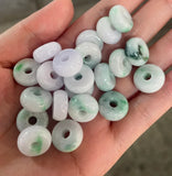 5PC Natural Purple Emerald 15mm Beads Pendant DIY Bangle Jewellery