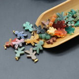 5PC Person Shape Quartz Stone Pendants for Jewelry Making