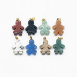 5PC Person Shape Quartz Stone Pendants for Jewelry Making