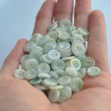 5PC Natural Jade Emerald Hollow Money Buckle Bead 13mm DIY Accessories