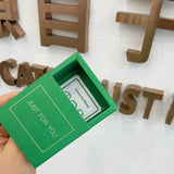 Green Rectangle Jewelry Organizer Box