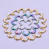 5PC Rainbow Charms for DIY Necklace Earrings