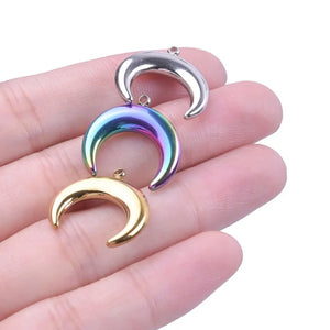 5PC Rainbow Charms for DIY Necklace Earrings
