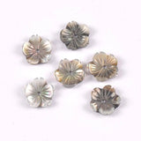 5PCS 10mm Shell Beads Mother Of Pearl Flower Texture Curved DIY Studs TRS0388