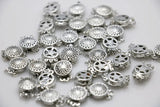 5PCS 12mm 2Rows Snap Button Clasp for Necklace Bracelet Silver-plate