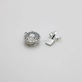 5PCS 12mm 2Rows Snap Button Clasp for Necklace Bracelet Silver-plate