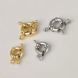 5PCS 14K Round Clavicle Necklace Bracelet Clasps for DIY Jewelry Making