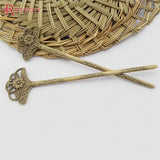 5PCS Antique Zinc Alloy Bookmark & Hairpin Flower Jewelry Making Supplies