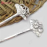 5PCS Antique Zinc Alloy Bookmark & Hairpin Flower Jewelry Making Supplies