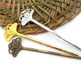 5PCS Antique Zinc Alloy Bookmark & Hairpin Flower Jewelry Making Supplies