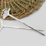 5PCS Antique Zinc Alloy Bookmark & Hairpin Flower Jewelry Making Supplies