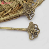 5PCS Antique Zinc Alloy Bookmark & Hairpin Flower Jewelry Making Supplies