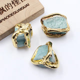 5PCS 15x20mm Green Amazonite Nuggets Freedom Beads for Necklace