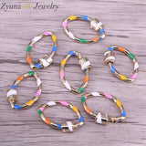 5PCS Oval Lock Carabiner Enamel Clasp 16*25mm Jewelry Findings