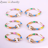 5PCS Oval Lock Carabiner Enamel Clasp 16*25mm Jewelry Findings