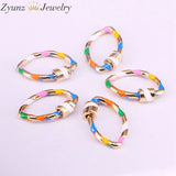 5PCS Oval Lock Carabiner Enamel Clasp 16*25mm Jewelry Findings
