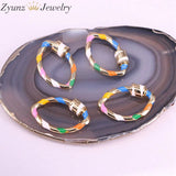 5PCS Oval Lock Carabiner Enamel Clasp 16*25mm Jewelry Findings