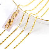 5PCS 16-30in Gold/Silver Filled Chain Necklace With Lobster Clasps