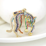 5PCS 18K Plated Leopard Charms for DIY Necklace Making