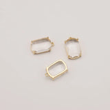 5PCS 19mm 11mm Square Glass Beads Jewelry Making Supplies Earrings Accessories