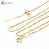 5PCS 1MM 1.2MM 18K Copper Chorker Necklace Chains