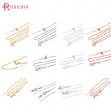 5PCS 1MM 1.2MM 18K Copper Chorker Necklace Chains