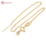 5PCS 1MM 1.2MM 18K Copper Chorker Necklace Chains